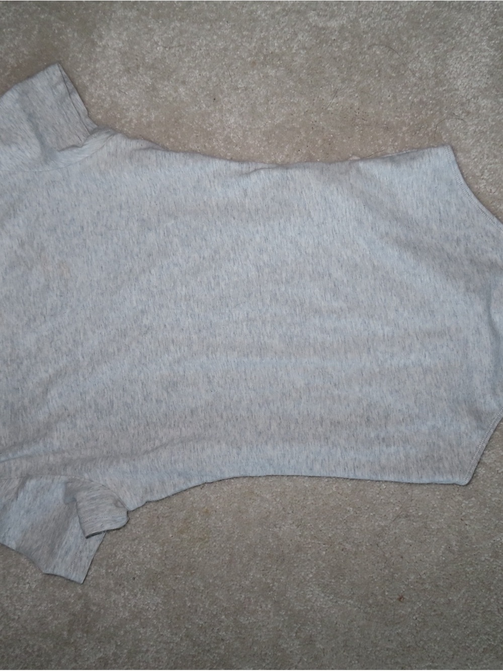 Abercrombie & Fitch Light Gray Short-Sleeve Bodysuit